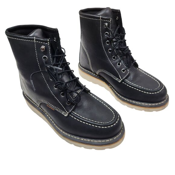 Carhartt Mens 6" Lace Up Leather Moc-Toe Wedge Boot 7.5 - Picture 4 of 8